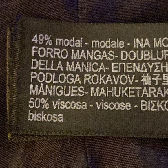 NWT. Massimo Dutti Navy Blue Textured Jacket with Golden Buttons. Size S. - Picture 11 of 14